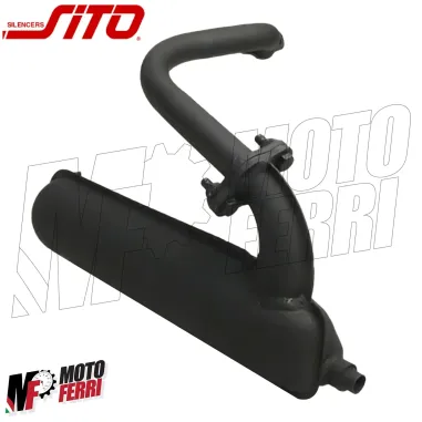 MARMITTA SITO CUFFIA BASSA SILURO NERA VESPA 50 SPECIAL R L N MODELLO ET3 MOTORE CORSA CORTA