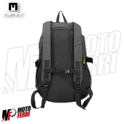 MF4661 Zaino MPH 18L Impermeabile Porta Casco + Tasca Porta PC Moto Scooter