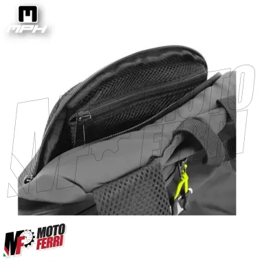 MF4661 Zaino MPH 18L Impermeabile Porta Casco + Tasca Porta PC Moto Scooter
