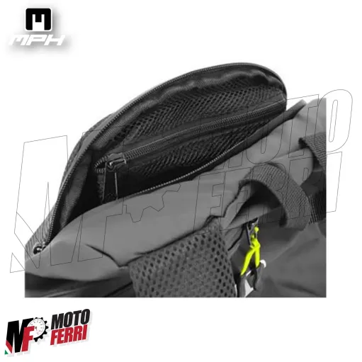 MF4661 Zaino MPH 18L Impermeabile Porta Casco + Tasca Porta PC Moto Scooter