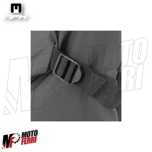 MF4661 Zaino MPH 18L Impermeabile Porta Casco + Tasca Porta PC Moto Scooter