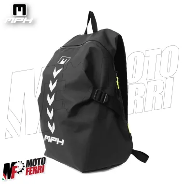 MF4661 Zaino MPH 18L Impermeabile Porta Casco + Tasca Porta PC Moto Scooter