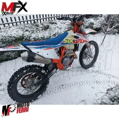 MF4665 Protezione Scarico Marmitta Terminale Nero Universale Cross Enduro 2T 4T