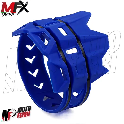 MF4665 Protezione Scarico Marmitta Terminale Blu Universale Cross Enduro 2T 4T
