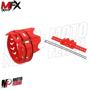 MF4665 Protezione Scarico Marmitta Terminale Rosso Universale Cross Enduro 2T 4T