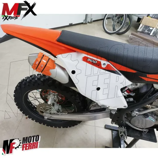 MF4665 Protezione Scarico Marmitta Terminale Arancione Universale Cross Enduro