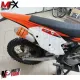 MF4665 Protezione Scarico Marmitta Terminale Arancione Universale Cross Enduro