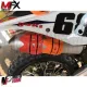 MF4665 Protezione Scarico Marmitta Terminale Arancione Universale Cross Enduro