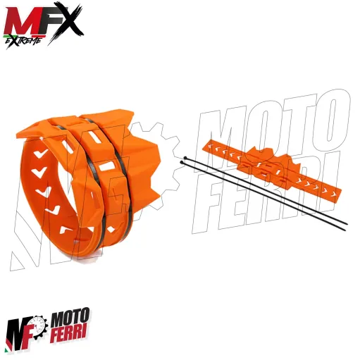 MF4665 Protezione Scarico Marmitta Terminale Arancione Universale Cross Enduro