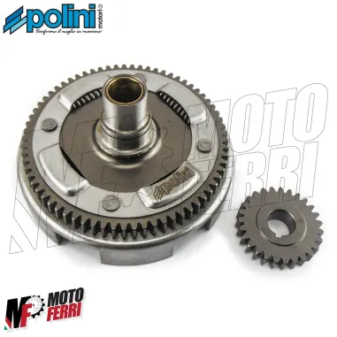 MF0034 CAMPANA FRIZIONE POLINI 24 72 DENTI DRITTI APE 50 MODIFICA A 115 130 CC