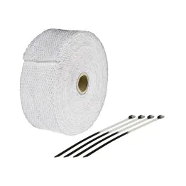 MF4670 Benda Termica 10 Mt Bianca Marmitta Collettori per Moto Auto Custom