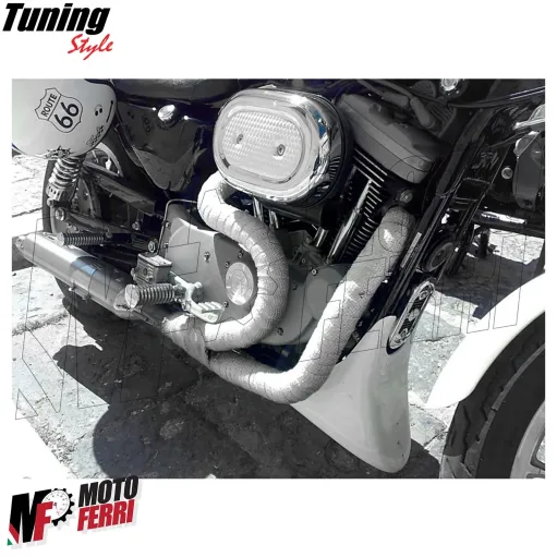MF4670 Benda Termica 10 Mt Bianca Marmitta Collettori per Moto Auto Custom