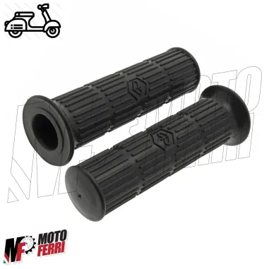 MF0042 COPPIA SERIE MANOPOLE NERE VESPA 125 150 200 PX SPRINT SUPER GT GTR T5