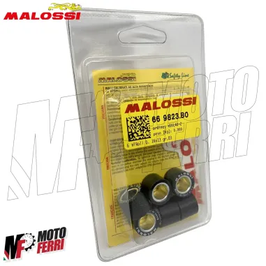 Rulli 16x13 Malossi Kit Di 6 Rulli Variatore Malossi HTROLL 16x13 6gr - Per Multivar, Prestazioni Top Tira Molla - 7