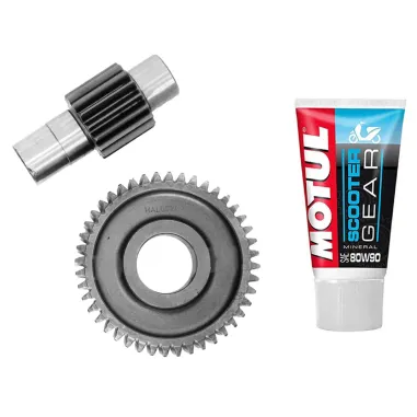 MF2172 Ingranaggi Secondari 14/35 Malossi + Olio 80W90 Elyseo Speedfight 100 2T
