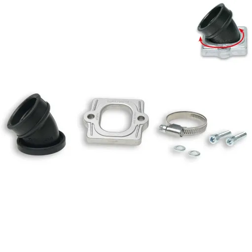 MF2238 Collettore Ruotabile 360 DM 22-28 Malossi Viton F12 F15 Aerox Nitro 2T