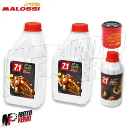 MF2601 - 2 LT Olio Malossi Racing 5W40 + Trasmissione + Filtro Vespa GTS 125 300 2
