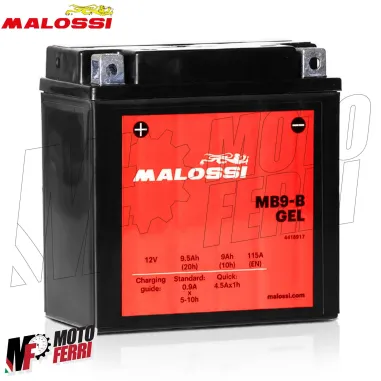 MF3255 Batteria Gel YB9-B 9Ah Malossi Piaggio Vespa ET4 / LX 50 125 150 - GT 125