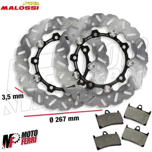 MF3862 Dischi e Pastiglie Freno Anteriore Malossi TMax 530 560 2012 - 2026 Whoop
