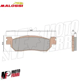 MF4092 Pastiglie freno Posteriore Malossi Synt Yamaha XMax 250 da 2008 a 2017 2