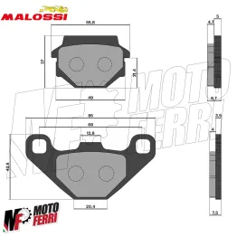 MF4093 Pastiglie freno Posteriore Malossi Malaguti Phantom Max 250 mod 2005/2006 2