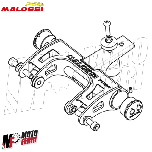 MF4202 Supporto Motore Malossi Gorilla Arm Piaggio ZIP SP con Carter RC-One