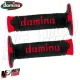 MF2520 Manopole Domino A260 Rosso / Nero Soft Grips Universali Moto Cross Enduro