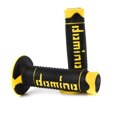 MF2522 Manopole Domino A260 Giallo / Nero Soft Grips Universali per Moto Cross