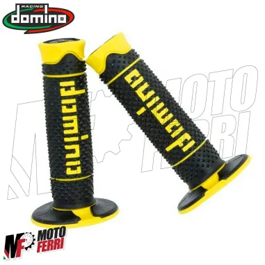 MF2522 Manopole Domino A260 Giallo / Nero Soft Grips Universali per Moto Cross