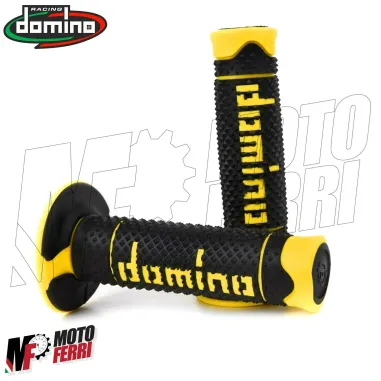 MF2522 Manopole Domino A260 Giallo / Nero Soft Grips Universali per Moto Cross