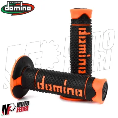 MF2523 - Manopole Domino A260 Arancione / Nero Universale per Moto Cross Enduro
