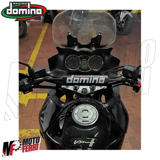 MF4446 Paracolpi Manubrio Carbon Look Domino Universale Scooter Moto Naked 24 cm