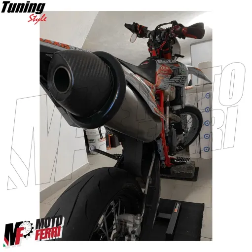 MF4681 Protezione Scarico Marmitta Terminale Nero Universale Moto Cross Enduro