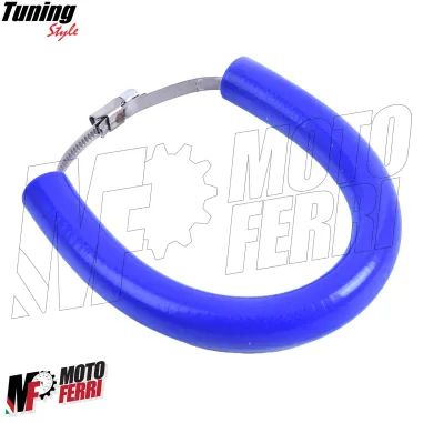 MF4681 Protezione Scarico Marmitta Terminale Blu Universale Moto Cross Enduro