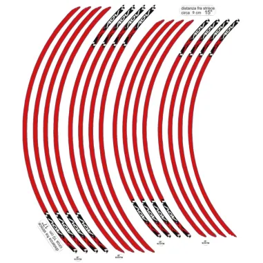 MF4690 - Kit Strisce Adesive Rosso per Cerchi Honda X-ADV 750 dal 2017 al 2024
