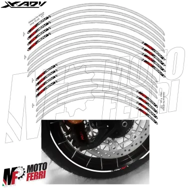 MF4691 - Kit Strisce Adesive Bianco per Cerchi Honda X-ADV 750 dal 2017 al 2024