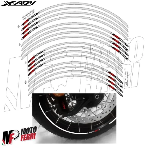 MF4691 - Kit Strisce Adesive Bianco per Cerchi Honda X-ADV 750 dal 2017 al 2024