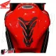 MF4692 Adesivo Protezione Paraserbatoio Carbon Look logo Honda Rosso 20x14cm