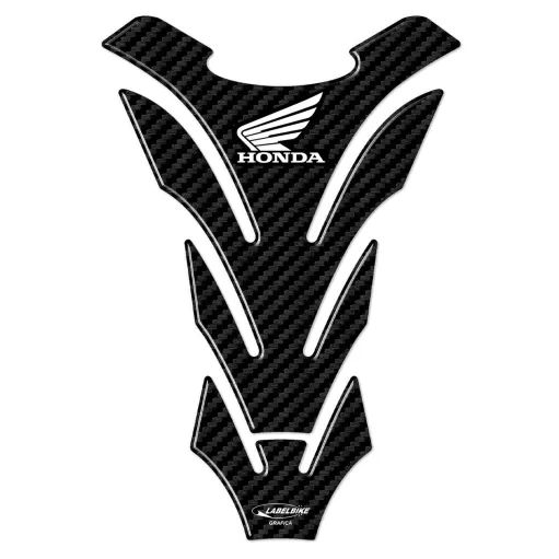 MF4693 Adesivo Protezione Paraserbatoio Carbon Look logo Honda Bianco 20x14cm