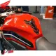 MF4693 Adesivo Protezione Paraserbatoio Carbon Look logo Honda Bianco 20x14cm