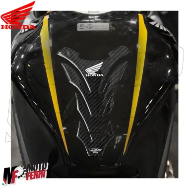 MF4693 Adesivo Protezione Paraserbatoio Carbon Look logo Honda Bianco 20x14cm