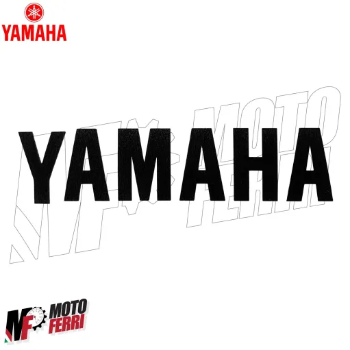 MF4695 - Scritta Adesivo Yamaha Nero Universale per Moto Scooter Cross ATV 8X2cm