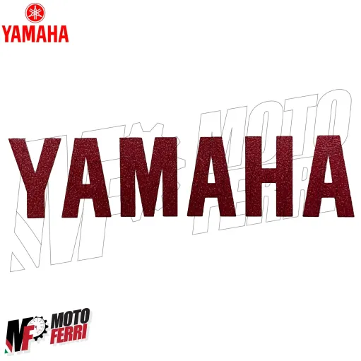 MF4696 Scritta Adesivo Yamaha Rosso Universale Moto Scooter Cross ATV 8X2cm