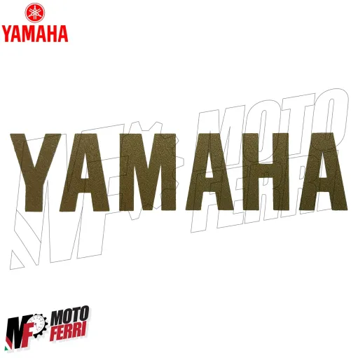 MF4696 Scritta Adesivo Yamaha Oro Universale per Moto Scooter Cross ATV 8X2cm