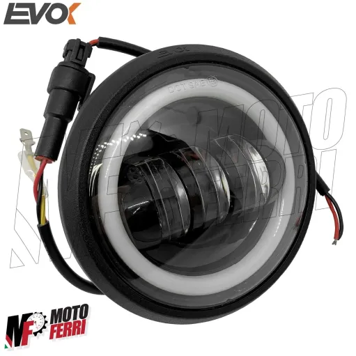 MF4715 Fanale Faro Anteriore Led per Vespa 125 ET3 Primavera 6/12V 7000 Lumen