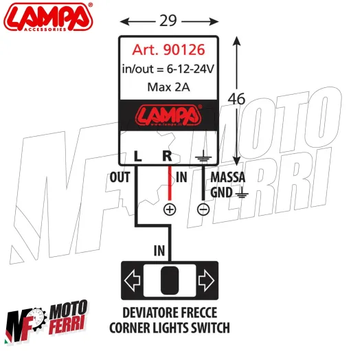 MF4719 Intermittenza Resistenza per frecce Led 6 12 24 V Universale Moto Scooter