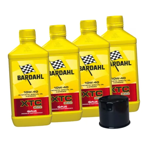 MF1774 - KIT TAGLIANDO 4 LT OLIO BARDAHL XTC C60 10W40 FILTRO OLIO KAWASAKI KTM