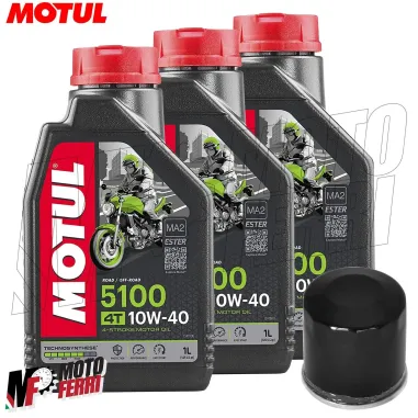 MF1793 - KIT TAGLIANDO 3 LT OLIO MOTUL 5100 10W40 FILTRO OLIO DUCATI APRILIA