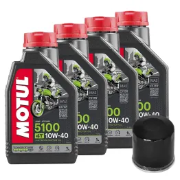 MF1798 - KIT TAGLIANDO 4 LT OLIO MOTUL 5100 10W40 FILTRO OLIO PIAGGIO KYMCO