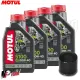 MF1798 - KIT TAGLIANDO 4 LT OLIO MOTUL 5100 10W40 FILTRO OLIO PIAGGIO KYMCO